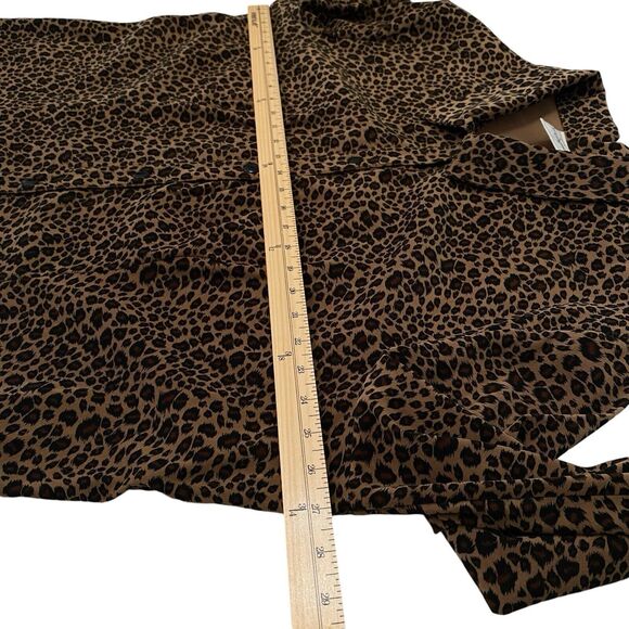 Vtg Leopard Print Blazer Lightweight Fully Lined Jacket Women’s Sz 24W Button Up - Picture 9 of 15